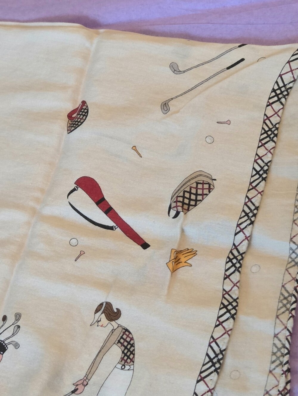 Burberry Golf Print Handkerchief 19" Hanky Lady Golfer Bandana Pocket Square - Picture 4 of 14